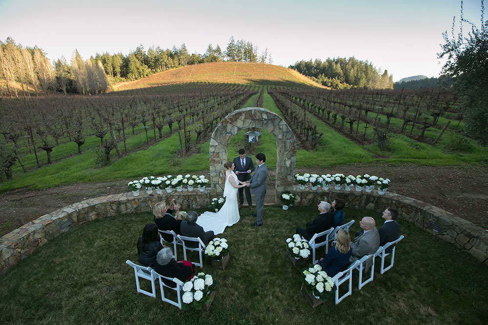Another Wilson Artisan Winery elopement setting.