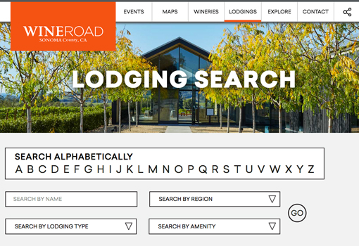 The lodging search page is the perfect online tool to find a place to stay that fits your needs.
