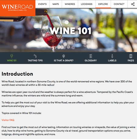 Wine 101 explores several aspects wine tasting and education.