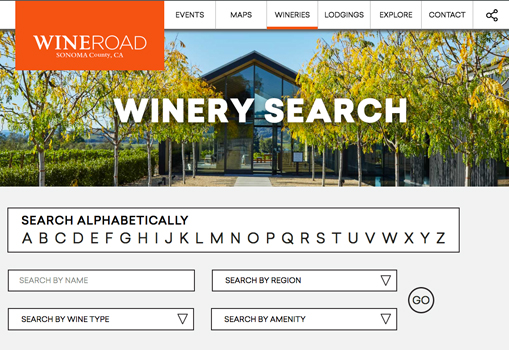 The winery search page is a great online tool to look by name, varietal, region or amenities.
