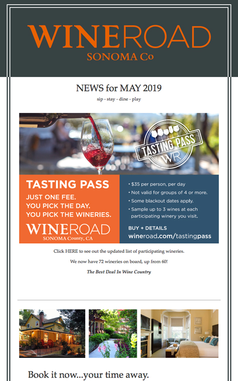 Wine Road's Monthly Newsletter