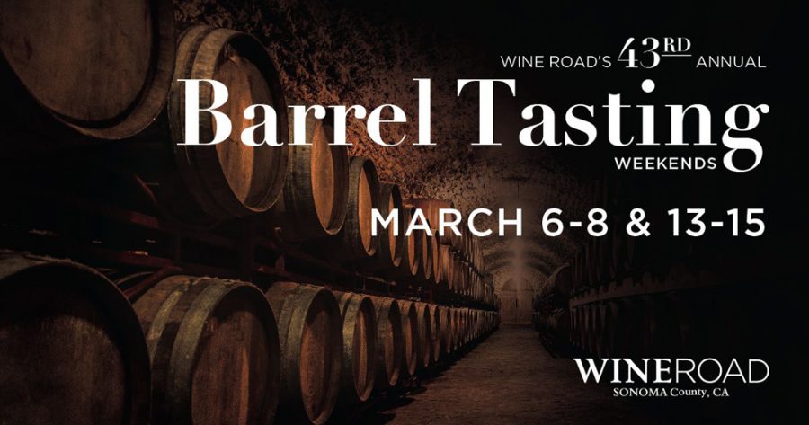 Barrel Tasting 2020 poster for March 6-8 and March 13-15