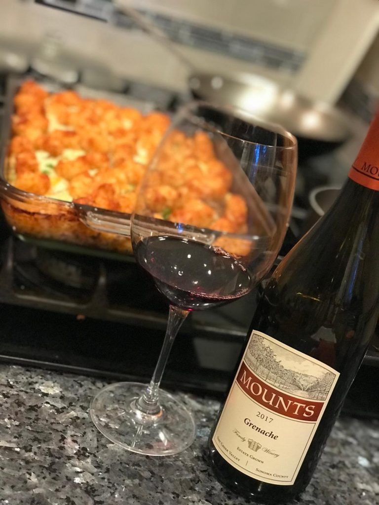 Mounts Grenache with a casserole dish in background