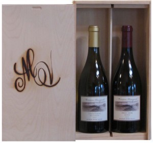 Merriam Vineyards offers wooden gift boxes