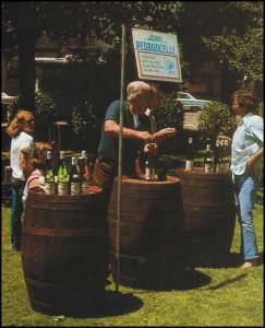 Pedroncelli Winery pouring at a wine festival in the 1970s