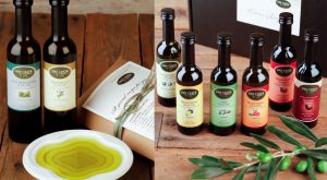 This photo only shows a small sampling of the olive oils available at Trattore Farms.