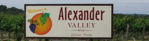 Welcome to Alexander Valley sign