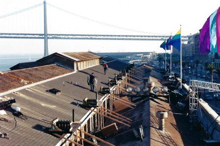 Ferry Building Roof set-up