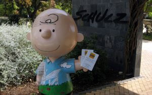 A stature of Charlie Brown