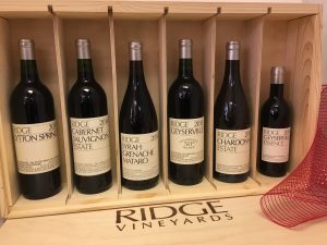 Wooden gift box of Ridge Wines
