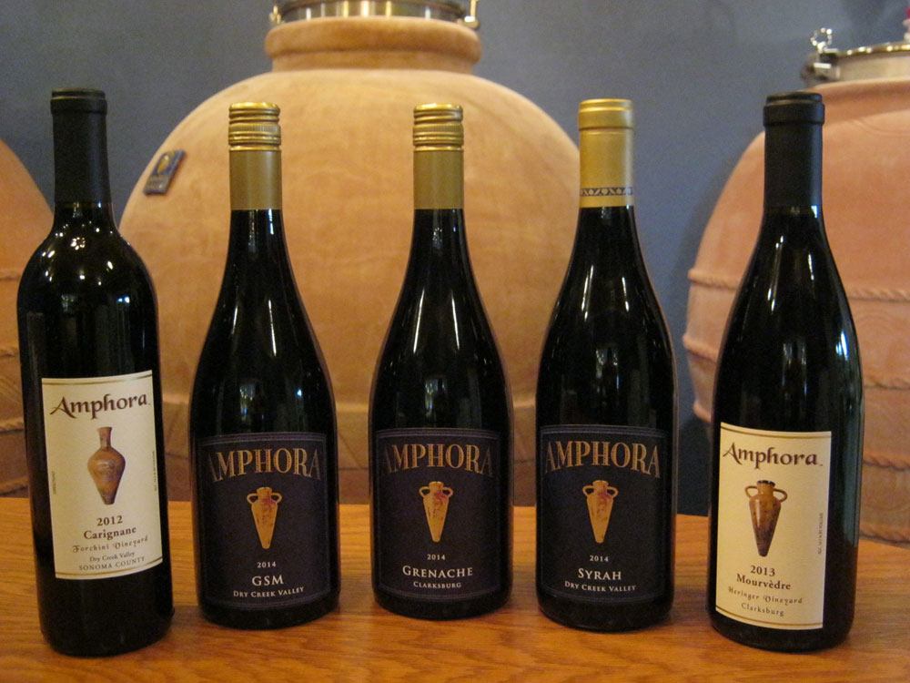 Amphora Winery, located adjacent to Peterson, offers equally interesting Rhône varietals, plus a GSM (Grenache-Syrah- Mourvèdre) blend.