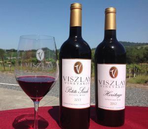 Viszlay Vineyards will be pouring a delicious Petite Sirah and a Rhône blend.