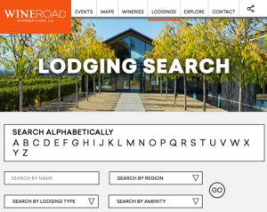 Image of the lodging search page.