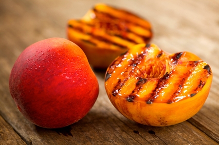 Grilled peaches