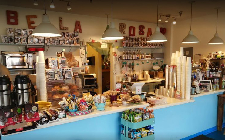 Interior view of the Bella Rosa Coffee Shop.