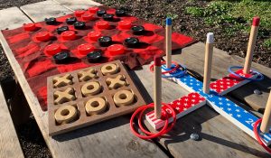 Tic-Tac-Toe, ring toss and checkers are three of the children's games available at Kendall-Jackson Wine Estate and Gardens.