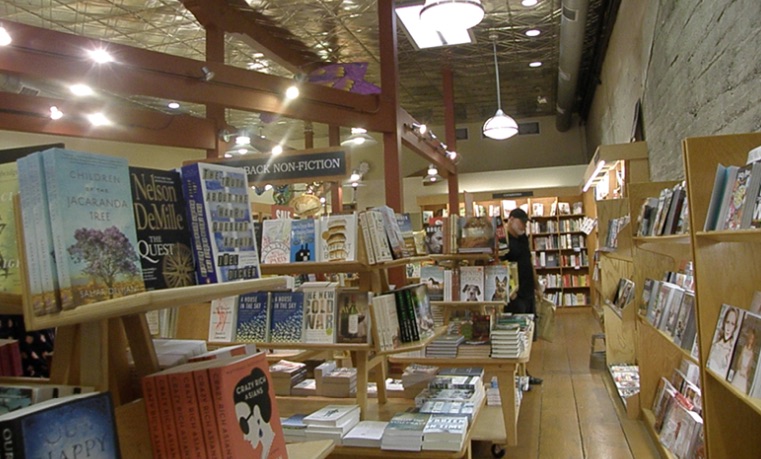 Copperfield's Bookstore showing books and magazine rack