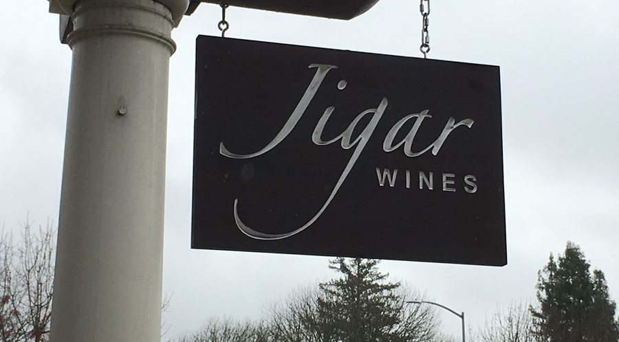 Jigar Wines sign