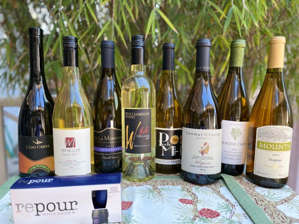 Selection of Viognier along the wine road