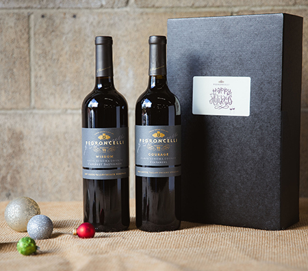 Pedroncelli Winery's holiday 2022 two-bottle gift box